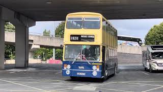 Coventry heritage buses of yesteryear leaving Coventry city centre August24