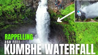 Extreme Rappelling at Maharashtra's Kumbhe Waterfalls - Jaw Dropping 4K Drone Shots