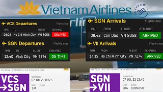 Flight report#2:VN8058(ConSon-Ho Chi Minh City). Flight report#3: VN7274(Ho Chi Minh City-Vinh City)