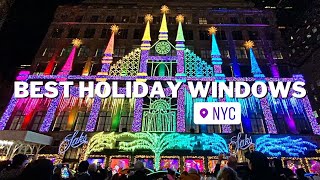 Saks Fifth Avenue & Macy’s Holiday Windows 2021 | w/ Full Light Show