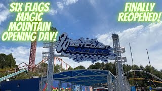 SIX FLAGS MAGIC MOUNTAIN REOPENING DAY! FIRST THEME PARK OPEN IN SOCAL! SIX FLAGS OFFICIALLY OPEN!