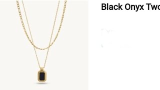 Palmonas neckpiece double layer and curvy earrings review l get discount code l black stone l curvy