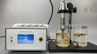 Ultrasonic sonicator extraction experiment for scented tea