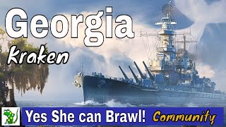 Georgia (Well Earned Brawling Kraken!) - World of Warships Legends - Community Replay (CloneWarrior)