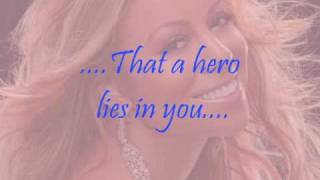 MARIAH CAREY : _ : HERO LYRICS