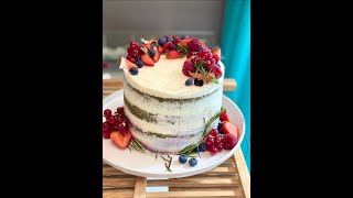 NUDE CAKE Matcha Fruits Rouges