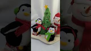 Hallmark Jingle Pals Snowman Penguins Christmas Tree Musical Plush - See how it works