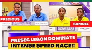 Wow 🤯 Presec Legon and Pope John SHS In Hottest Speed Race 🫳🔥NSMQ QUARTERFINALS