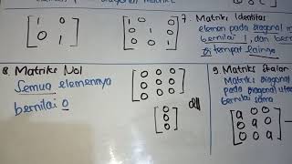 Materi : Jenis Matriks Mapel Matematika Wajib part 2