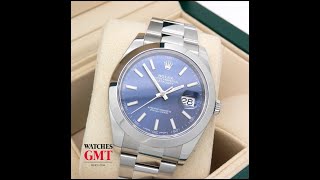 ROLEX DATEJUST 41 BLUE DIAL - WATCHESGMT