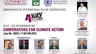 Speaking at the NCUI - ICA AP Webinar "Cooperatives For Climate Action".