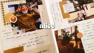 + I saw a pretty picture of alice and wanted to journal | traveler's notebook journal with me #55