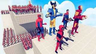 100x MEDIEVAL ARMY vs EVERY SUPERHERO - Totally Accurate Battle Simulator TABS