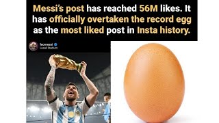 WORLD Record Instagram Liked Post|Lionel Messi Officially Overtakes the Most Liked Post On Instagram