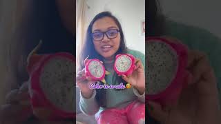 Let's Eat Dragonfruit for the first time | Hustle with Geeta | #shorts #letseat #dragonfruit #sweet