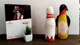 Pen Holder with plastic bottle and tissue paper | DIY | Easy craft | Twin Brothers