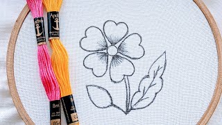 VERY EASY AND BEAUTIFUL FLOWER HAND EMBROIDERY DESIGN FOR BEGINNERS