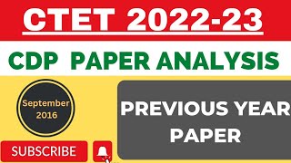 ctet previous year questions paper ll cdp ll ctet sep 2016 paper ll part 2 ll passion competition