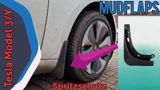 Mudflaps schützen - Tesla Model 3 Spritzschutz nachrüsten