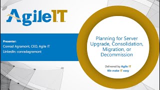 Planning for server upgrade, consolidation, migration, or decommission