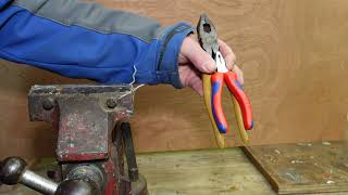 Cutting with Knipex Mini Combination Pliers