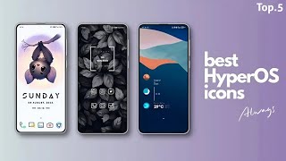 5 Best HyperOS Icons | 5 Best HyperOS Themes with Best Icons 😱