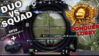 WE CLUTCHED DUO VS SQUAD IN CONQUER Lobby ! FT: TCT CLAN PUBG MOBILE