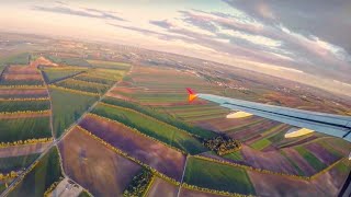 Beautiful sunset takeoff from Vienna | Lauda A320 Vienna to Palma De Mallorca | GoPro Time-Lapse