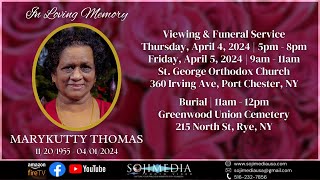 FUNERAL SERVICE | MARYKUTTY THOMAS