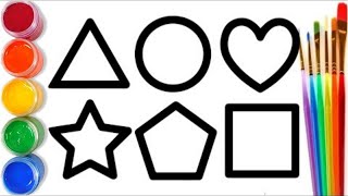 Let's draw and color GEOMETRIC SHAPES FOR KIDS