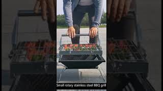 Manual rotary BBQ grill