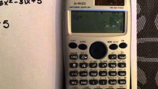 Factoring  quadratic equations using a calculator (Casio fx-991ES)