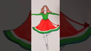 Watermelon 🍉 dress #art #artideas #youtube