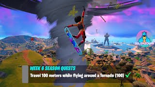 Travel 100 Meters While Flying Around a Tornado (100) - Fortnite Week 6 Season Quests