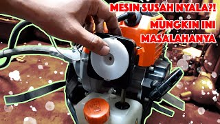 Servis Potong Rumput | Potong Rumput Krisbow | Cara Mengatasi Mesin Susah Nyala