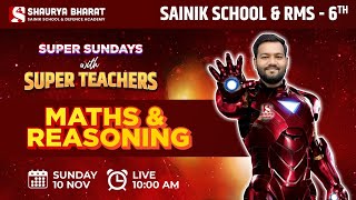 Super Sunday With Super Teachers - Reasoning For Class 6th Sainik School and RMS || Rahul Sir ||