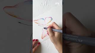 How to draw Butterfly using colourless blender Goldfaber Aqua Dual Marker  #fabercastell