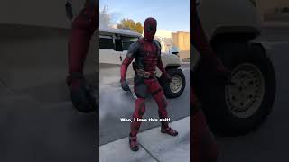 Who will win the battle between Deadpool and Chris Brown's bulletproof TANK? - Amazing car #Shorts