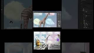 Timelapse of digital artwork 'Zebra Crossing' #photoshop