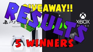 GIVEAWAY RESULTS!! - PS5 And Xbox Series X +$500