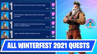 Fortnite All 'Winterfest' Quests Guide - How to Unlock All FREE Winterfest Rewards