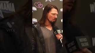 Aj styles interview at wrestle mania ( Aj styles look at always good )