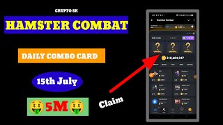 Today Hamster Combat Combo Card Claim 5 Milion Coin How to complete task #hamsterkombat