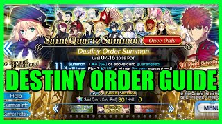 Destiny Order Summon Guide (Fate/Grand Order)