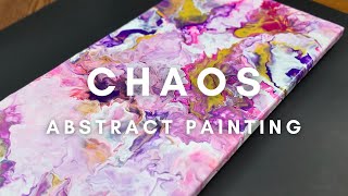 Acrylic Pouring | Fluid Art | Easy Abstract Painting | Chaos With Hair Dryer