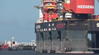 SLEIPNIR the largest crane vessel in the world in Rotterdam