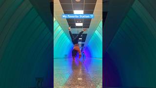 I’m in love with this metro station 🩵😍 #handstand #gymnast #shortsvideo