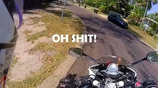 NEAR CRASH HONDA CBR250R