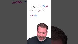 Intuitive Math: Multiplying Two Integers Near 100 #mentalmath #mathtricks