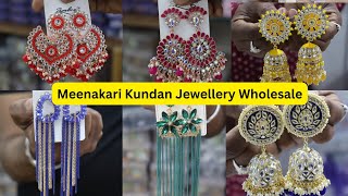 Meenakari Kundan Jewellery Wholesale in kolkata | Meenakari Earrings Wholesale | Kundan Earrings